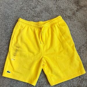Lacoste Men's Vibrant Yellow Athletic Shorts